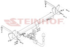 Фаркоп на FIAT Doblo, в т.ч. Maxi, кроме CNG 2010-2022, Opel Combo L1,L2, кроме CNG 2012-2018 без подрезки бампера. Тип шара: AV (вертикальное быстрос