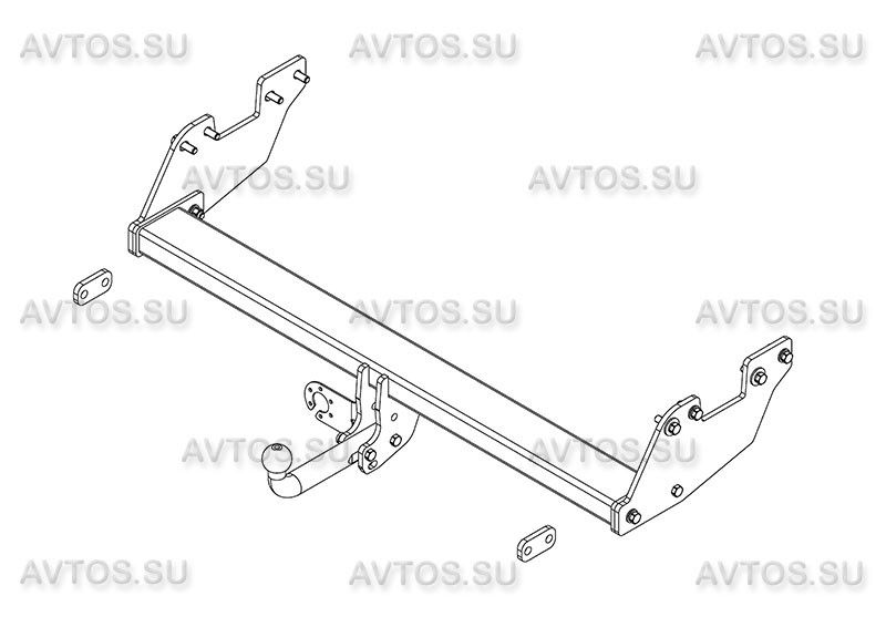 Фаркоп TY 40 - Toyota Hilux / 2015- / S-100 / kg-2500 / type=A