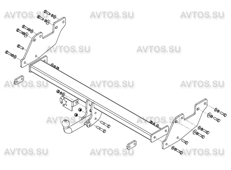 Фаркоп TY 40 - Toyota Hilux / 2015- / S-100 / kg-2500 / type=A