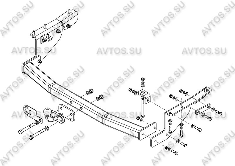 Фаркоп NS 31 - Nissan Patrol / 2010-S-75 / kg-1500 / type=F