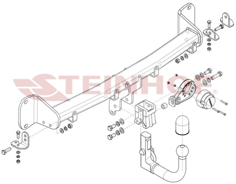 Фаркоп на BMW 5-Series седан G30 / универсал G31 2017-2023, BMW 6-Series Gran Turismo G32 2017-2023, BMW 7-Series G11,G12 2015-2022. Требуется подрезк