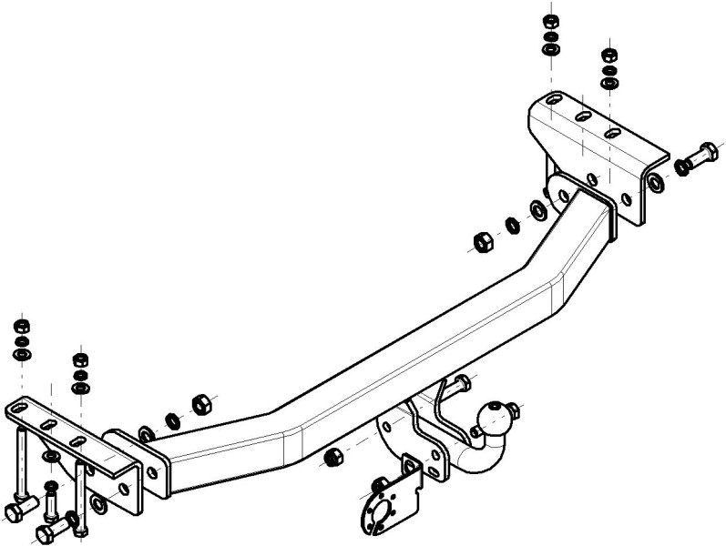 Фаркоп MI 15 - Mitsubishi Pajero Sport / 1998-2008 / S-100 / kg-2000 / type=A