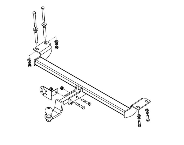 Фаркоп CE 03 - Chery Tiggo 5 / 2014-2017 / S-50 / kg-750 / type-E / smart-c=