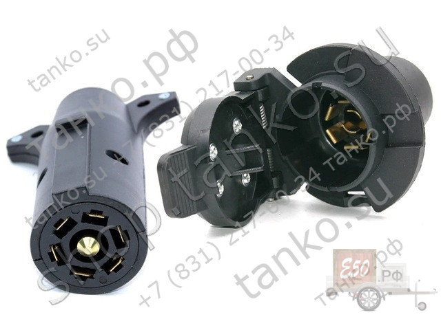 Розетка и вилка фаркопа 7pin стандарт US Американская 12V