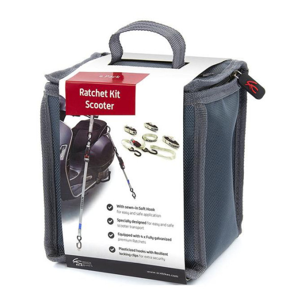 TB8081 Комплект ремней для фиксации мотоцикла на транспортных средствах ACEBIKES RATCHET KIT SCOOTER