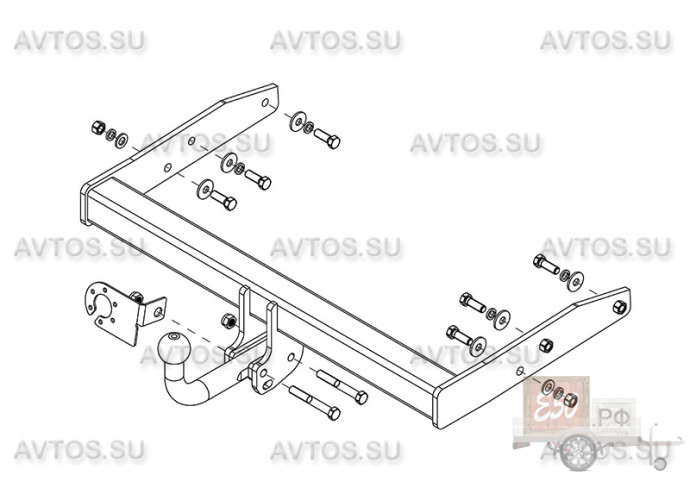 Фаркоп VW 36 - Volkswagen T5, T6 / 2003- / S-120 / kg-2800 / type=A / smart-c=!!!