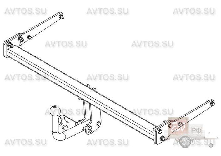 Фаркоп SZ 12 - Suzuki SX 4 S-CROSS / 2013- / S-75 / kg-1500 / type=A