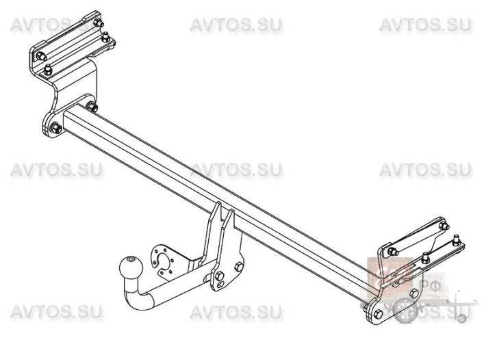 Фаркоп NS 25 - Nissan Qashqai J11 / 2014- / S-100 / kg-1800 / type=A