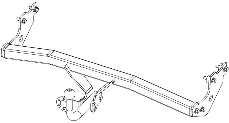 Фаркоп HY 16 - Hyundai Getz / 2005-2011 / S-75 / kg-1250 / type=A