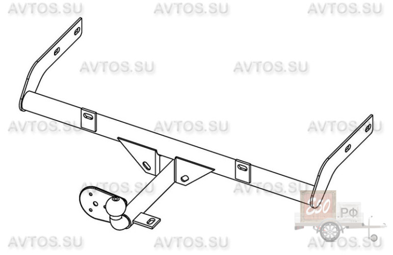 Фаркоп DO 04 - Datsun on-DO / 2014- / S-75 / kg-1000 / type=H / smart-c=