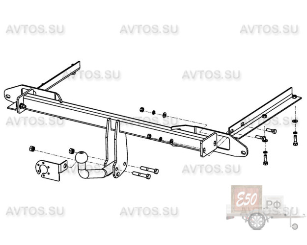 Фаркоп OP 06 - Opel Astra Sport Tourer / 2011- / S-75 / kg-1500 / type=A / smart-c=!!!