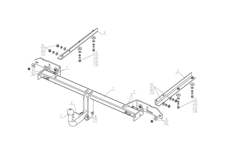 Фаркоп OP 07 - Opel Zafira Tour / 2012- / S-75 / kg-1500 / type=A / smart-c=!!!