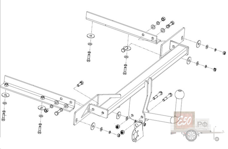 Фаркоп OP 05 - Opel Astra J / 2009-2012 / S-75 / kg-1500 / type=A / smart-c=!!!