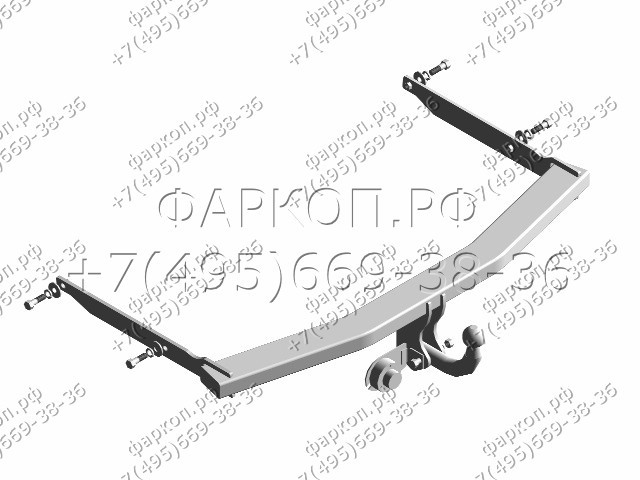 Фаркоп для Ford Focus 2 хетчбек 2004-2011, Ford Focus C-MAX 2003-2010. Требуется подрезка бампера. Тип шара: A. Нагрузки: 1000/50 кг, масса фаркопа 14