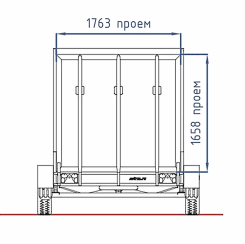 Прицеп ССТ 7132-61 R15 (Борт-Аппар. и Тент 1.65 )