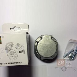 Аллюминевая 7 контактная розетка фаркопа с пыльником, Bosal 026-314 БЕЗ ПРОВОДОВ!