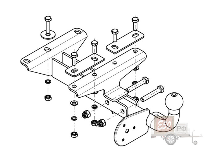 Фаркоп DW 04 - Daewoo MATIZ / 2002- / S-50 / kg-750 / type=A / smart-c=