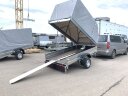 Прицеп ССТ 7132-8К-Ш Moto (Подъемный тент + Ложемент и трап + Опорное колесо)