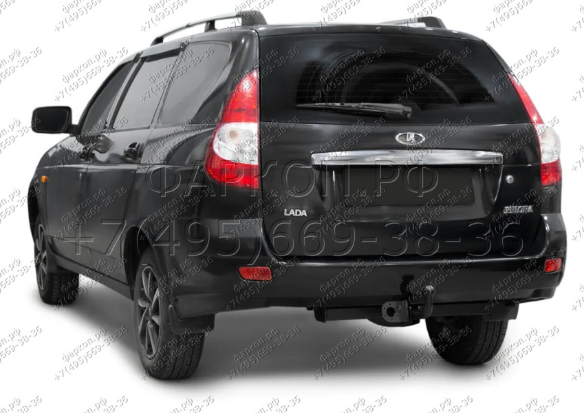 Фаркоп на Lada Priora 2007-2018, Lada 2110/2111/2112 1995-2007 без снятия и подрезки бампера. Тип шара: A. Нагрузки: 900/75 кг, масса фаркопа 12 кг (б