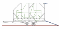 Прицеп ССТ 7132-61 R15 (Тент и Каркас 2.1 Скос)