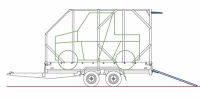 Прицеп ССТ 7132-61 R15 (Тент и Каркас 2.1 Скос)