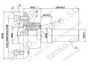 Ступица KNOTT FNK12 с цапфой 4x98 до 1350 кг на ось