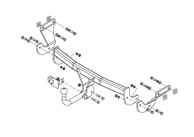 Фаркоп HY 31 - Hyundai i40 / 2012- / S-80 / kg-1800 / type=A