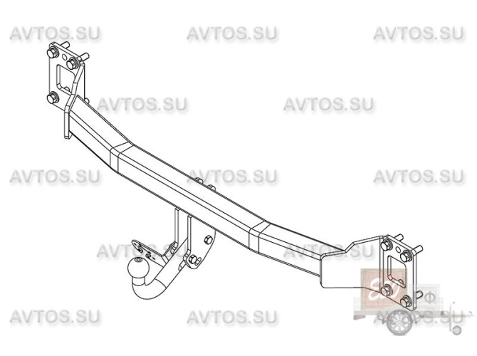 Фаркоп AU 05 - Porshe Cayenne / 2002-2012 / S-140 / kg-3500 / type=A / smart-c=!!!