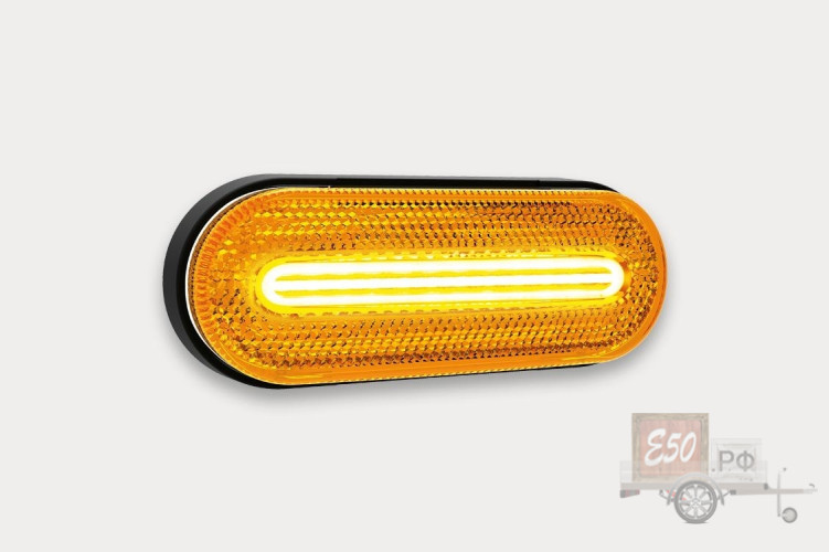 Фонарь габаритный желтый LED FT-070ZLED 2-х функц. с проводом