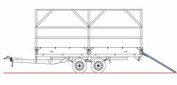 Прицеп ССТ 7132-41 R15 Торм. (Тент и Каркас 1.7 м прямой)