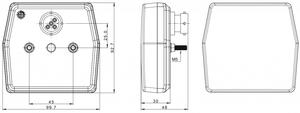 FT-222TLED BAJONET Фонарь задний 4-х функциональный Универсальный