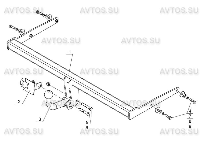 Фаркоп SK 11 - Skoda Rapid / 2014- / S-75 / kg-1500 / type=A / smart-c=!!!