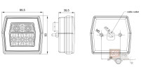 Фонарь LED 4-функцион. FT-120 LED с проводом 1 м.