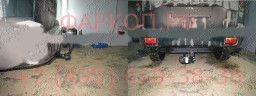 Фаркоп на Mitsubishi Pajero Sport 1998-2008 без подрезки бампера. Тип шара: A. Нагрузки: 2000/100 кг, масса фаркопа 17,6 кг (без электрики в комплекте
