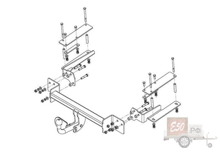 Фаркоп SZ 10 - Suzuki SX 4 / 2007-2016 / S-75 / kg-1200 / type=A
