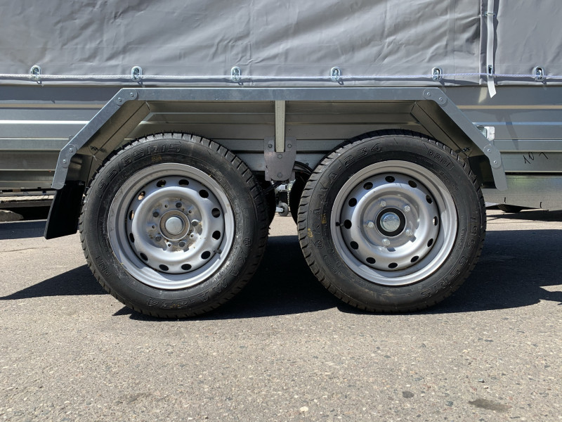 Прицеп ССТ 7134-10-Ш R15 ( 2-ух осн. ) Тормоз. 750 кг (без тента и дуг)