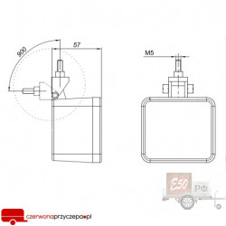 Фонарь противотуманный (крепл. на шарнире) MD-035P