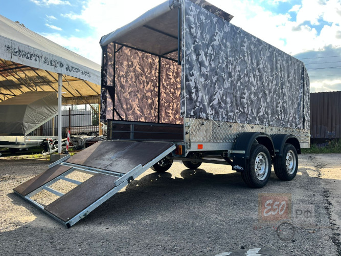 ALASKA "Скала 3.5" 2 оси (3500х1600х200) (Оцинк.) Тент ХАКИ