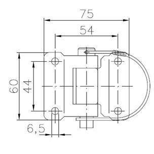 Петля-бабочка борта разъемная с пружинным фиксатором 60x75 мм BSCH 30-5