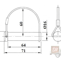 Палец петли борта d16
