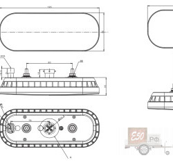 Фонарь задний универсальный FT-320LEDDI 3-х функциональный с проводом 1 м.
