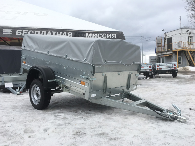 Прицеп ССТ 7132-2К Самосвал (Подъемный борт и Тент 0.6 (Без клапана))
